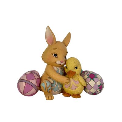 PRE-ORDER Easter Bunny Hugging Duckling By: Heartwood Creek Jim Shore *SHIPS 12/2026 NEW 2026