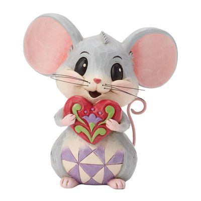 PRE-ORDER Mouse Holding Heart By: Heartwood Creek Jim Shore *SHIPS 12/2026 NEW 2026