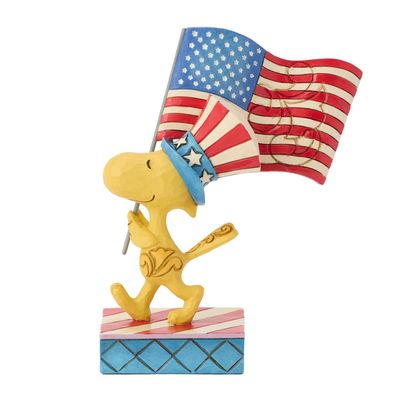 PRE-ORDER Patriotic Woodstock With Flag By: Peanuts Jim Shore *SHIPS 12/2026 NEW 2026