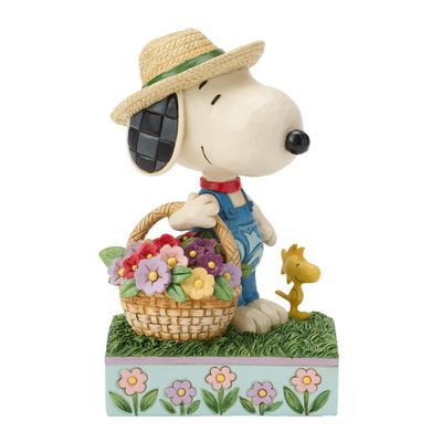 PRE-ORDER Snoopy Holding Flower Basket By: Peanuts Jim Shore *SHIPS 12/2026 NEW 2026
