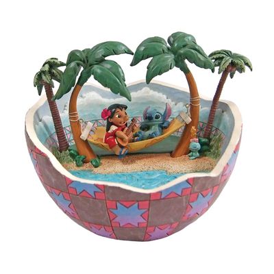PRE-ORDER Lilo &amp; Stitch in Coconut Diorama By: Disney Traditions Jim Shore *SHIPS 11/2026 NEW 2026