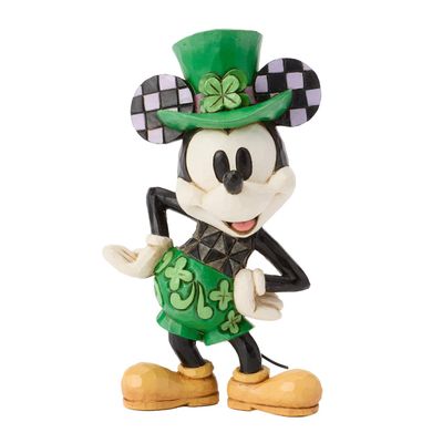 PRE-ORDER Mickey St. Patrick's Mini  By: Disney Traditions Jim Shore *SHIPS 12/2026 NEW 2026