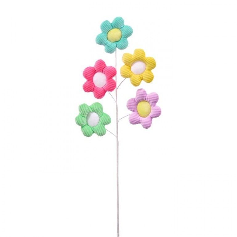 PRE-ORDER 24" QUILTED DAISY SPRAYS SET Of 2 Easter Decor *SHIPS 2/2027* NEW 2027