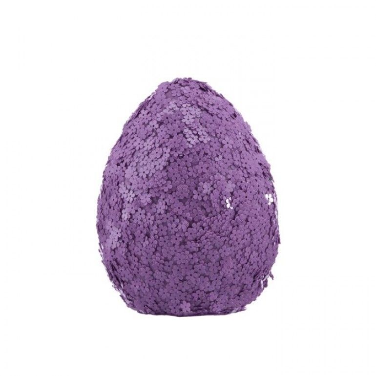 PRE-ORDER PURPLE 5.5" FLORAL SEQUIN FOAM EGG Easter Decor *SHIPS 2/2027* NEW 2027