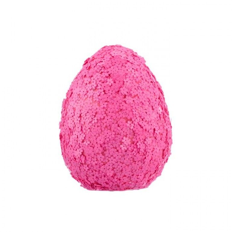 PRE-ORDER PINK 5.5" FLORAL SEQUIN FOAM EGG Easter Decor *SHIPS 2/2027* NEW 2027