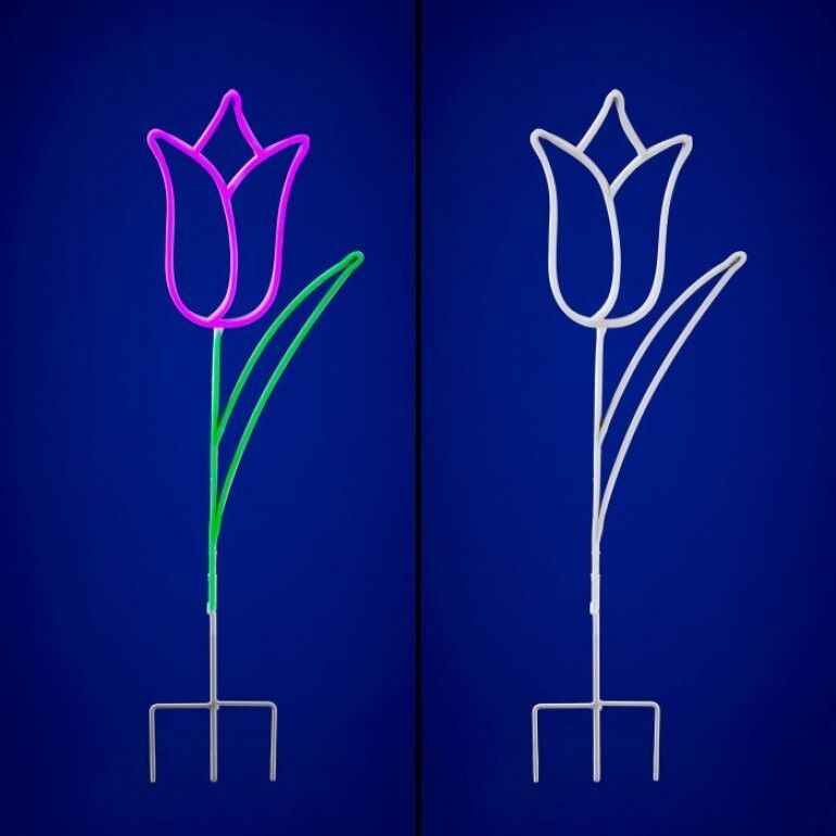 PRE-ORDER 36" LED METAL TULIP TUBE Easter Decor *SHIPS 2/2027* NEW 2027
