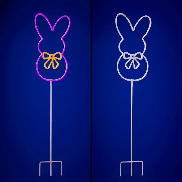 PRE-ORDER 42" LED METAL BUNNY TUBE Easter Decor *SHIPS 2/2027* NEW 2027