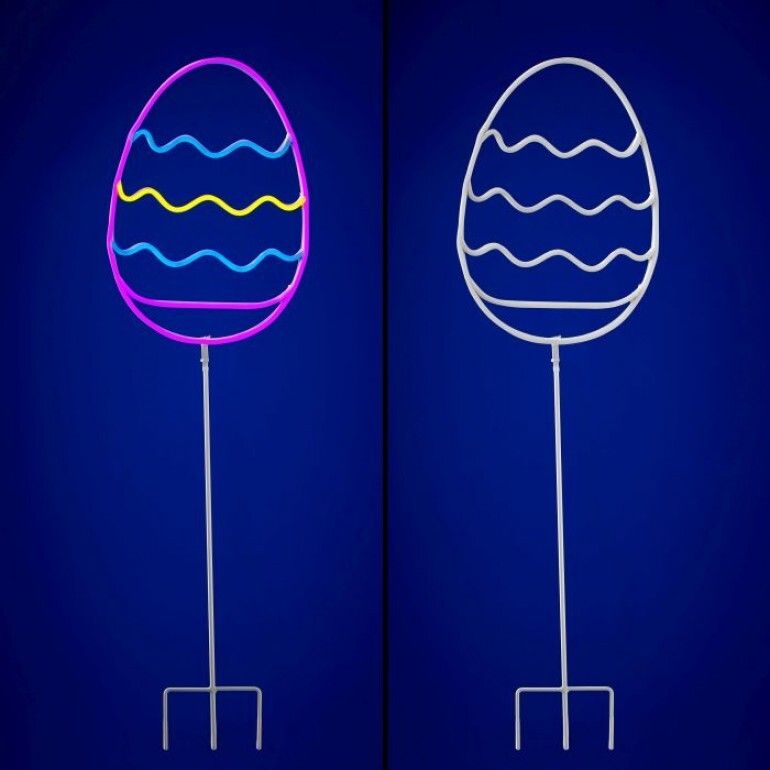 PRE-ORDER 42" LED METAL EGG TUBE Easter Decor *SHIPS 2/2027* NEW 2027