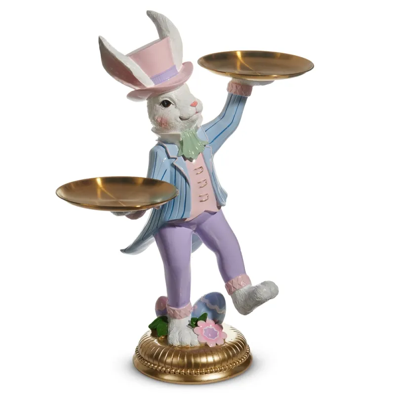 PRE-ORDER 20" Balancing Bunny Butler Easter Decor *SHIPS 2/2027* NEW 2027