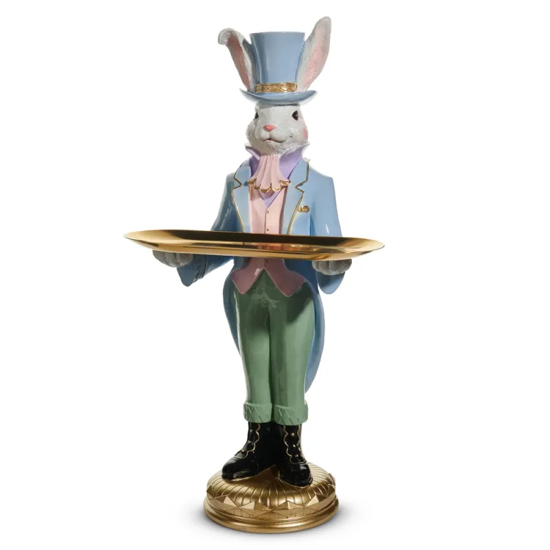 PRE-ORDER 20" Balancing Bunny Butler Easter Decor *SHIPS 2/2027* NEW 2027