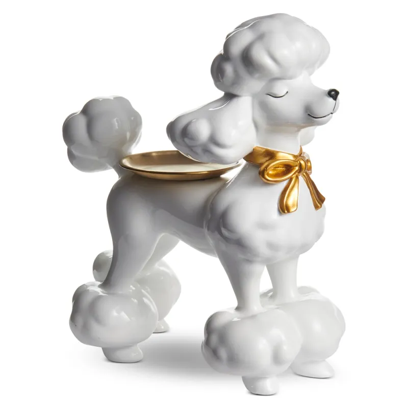 PRE-ORDER 11.5" Standing French Poodle Butler Summer Decor *SHIPS 2/2027* NEW 2027