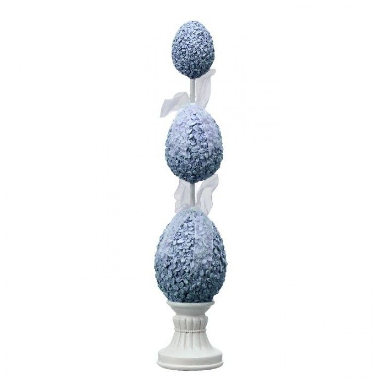 PRE-ORDER 18" RESIN HYDANGEA EGG TOPIARY IN URN Easter Decor *SHIPS 2/2027* NEW 2027