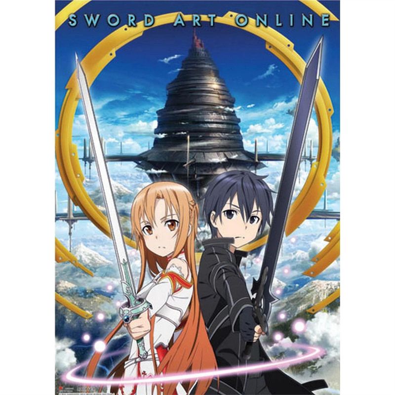 Sword Art Online Kirito and Asuna Wall Scroll By: Great Eastern Entertainment *SHIPS WITHIN 15 DAYS*