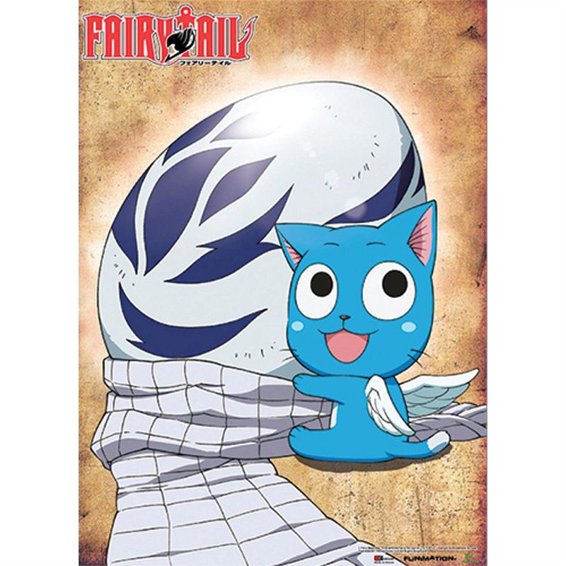 Fairy Tail Happy With Egg Wall Scroll By: Great Eastern Entertainment *SHIPS WITHIN 15 DAYS*