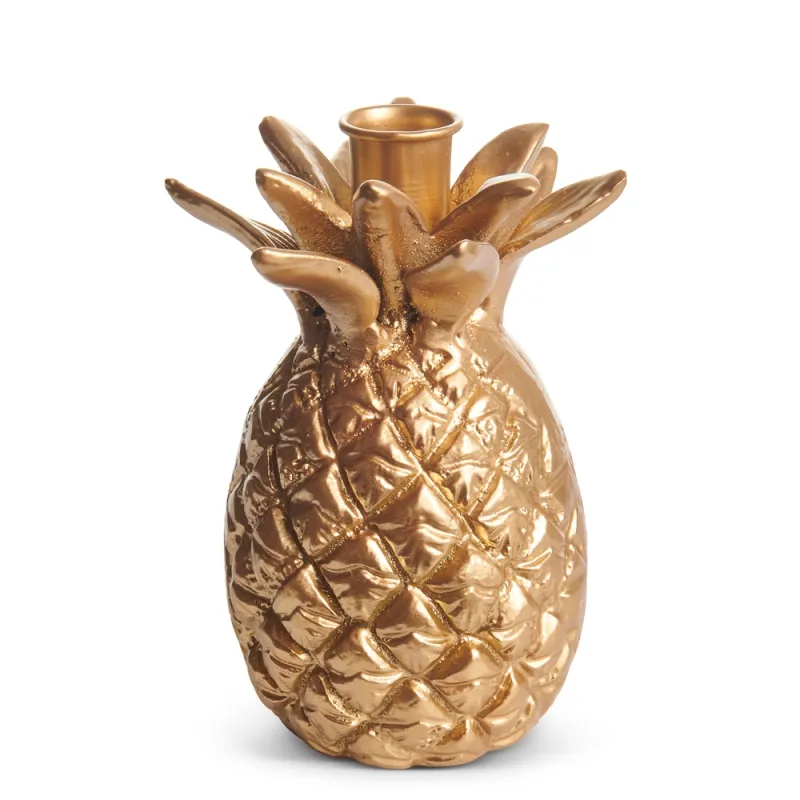 PRE-ORDER 6" Gold Pineapple Candle Holder Summer Decor *SHIPS 2/2027* NEW 2027