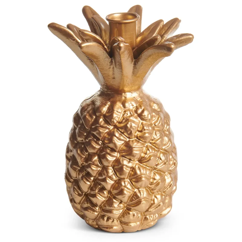 PRE-ORDER 7" Gold Pineapple Candle Holder Summer Decor *SHIPS 2/2027* NEW 2027