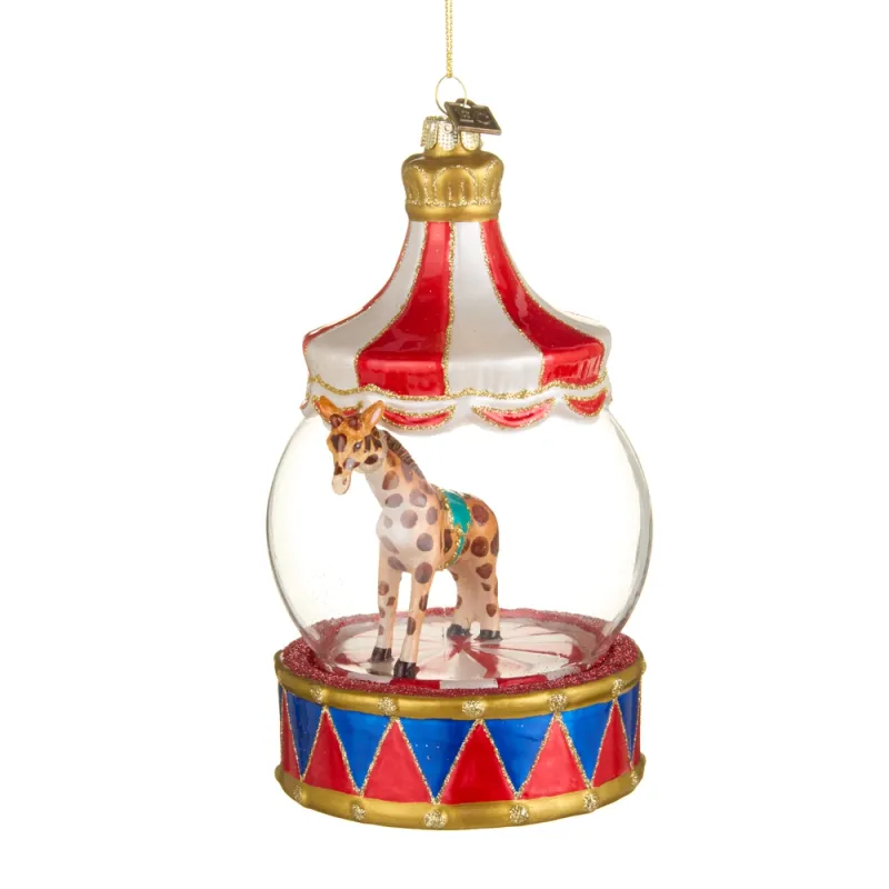 PRE-ORDER 6" Carnival Globe Giraffe Circus Ornament Christmas Decor By: Eric Cortina *SHIPS 9/2026* NEW 2026