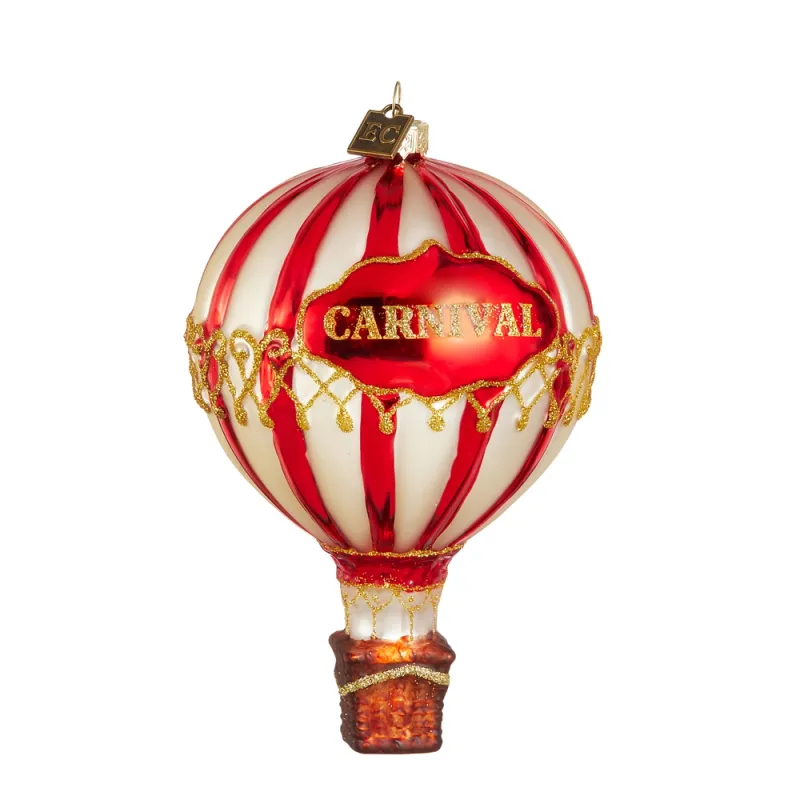 PRE-ORDER 5.5" Red Carnival Balloon Circus Ornament Set Of 2 Christmas Decor By: Eric Cortina *SHIPS 9/2026* NEW 2026