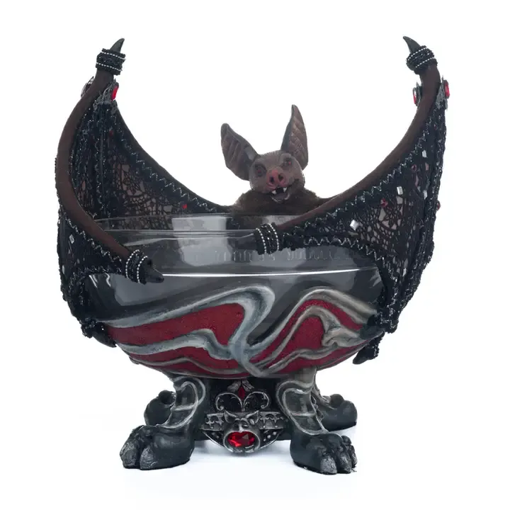 Eternal Devotion Bat Bowl By: Katherine's Collection *SHIPS WITHIN 10 DAYS*