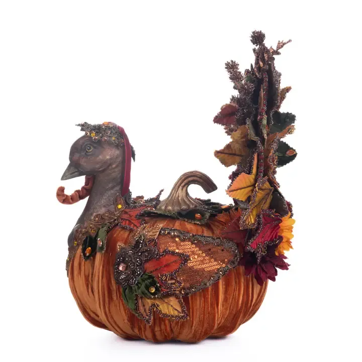 Harvest Forage Pumpkin Turkey By: Katherine's Collection *SHIPS WITHIN 10 DAYS*