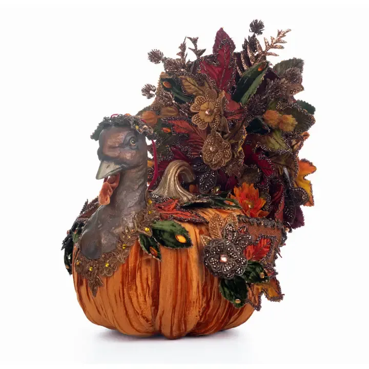 Harvest Forage Pumpkin Turkey By: Katherine's Collection *SHIPS WITHIN 10 DAYS*