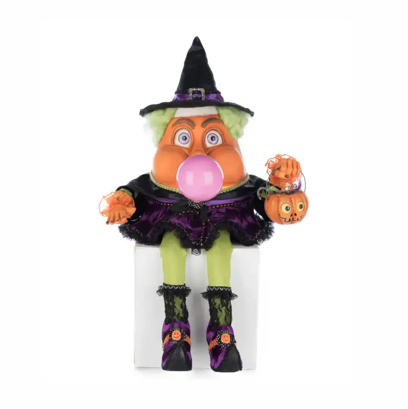 Bubbles the Witch Candy Corn Ledge Sitter By: Katherine's Collection *SHIPS WITHIN 10 DAYS*