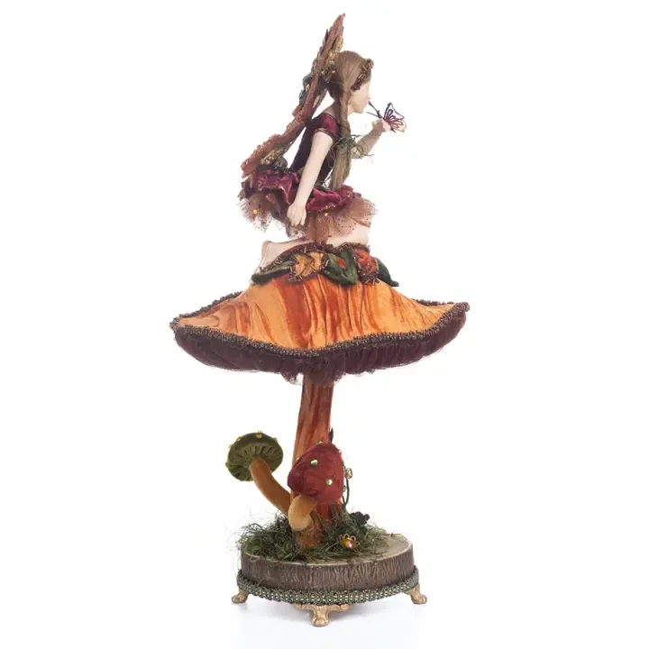 Fairy On Mushroom Figure By: Katherine's Collection *SHIPS WITHIN 10 DAYS*