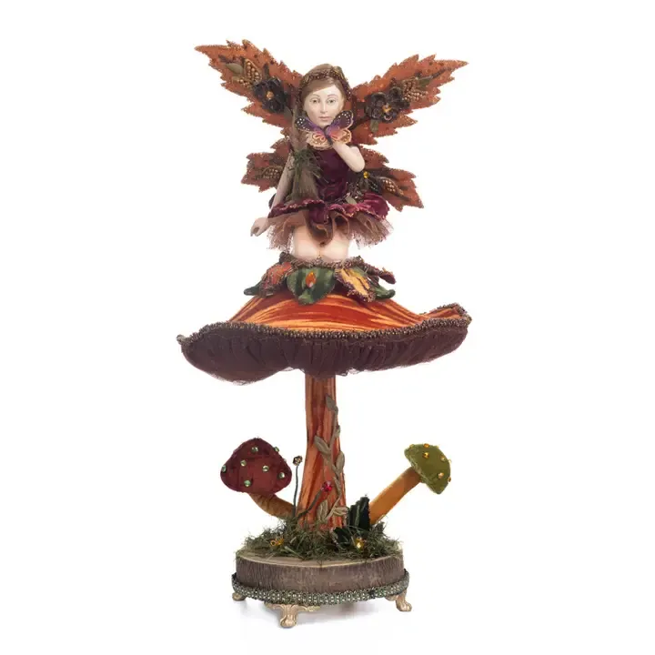 Fairy On Mushroom Figure By: Katherine's Collection *SHIPS WITHIN 10 DAYS*