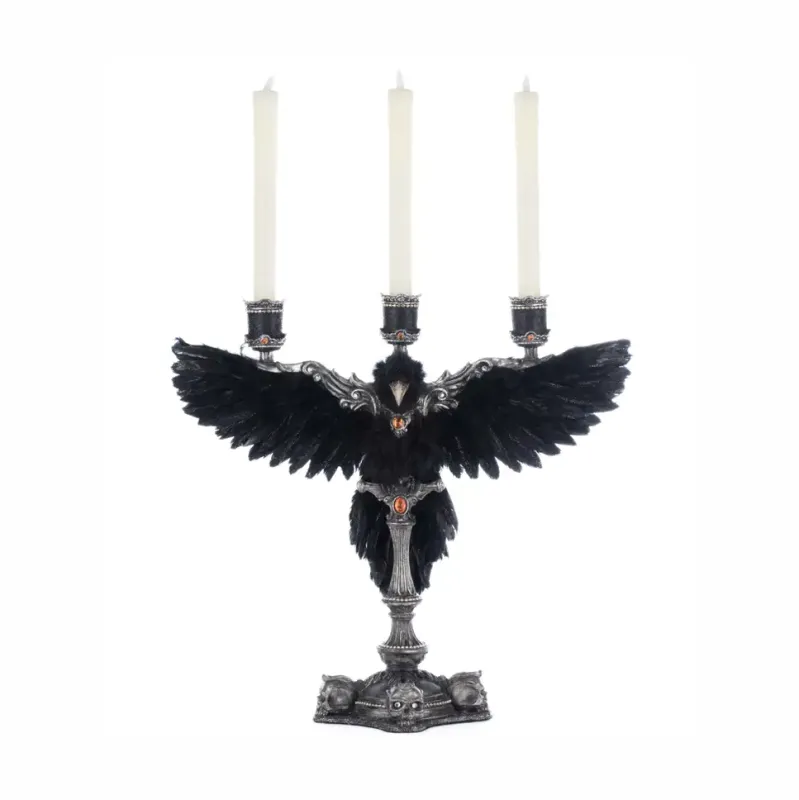 Macabre Crow Candelabra By: Katherine's Collection *SHIPS WITHIN 10 DAYS*