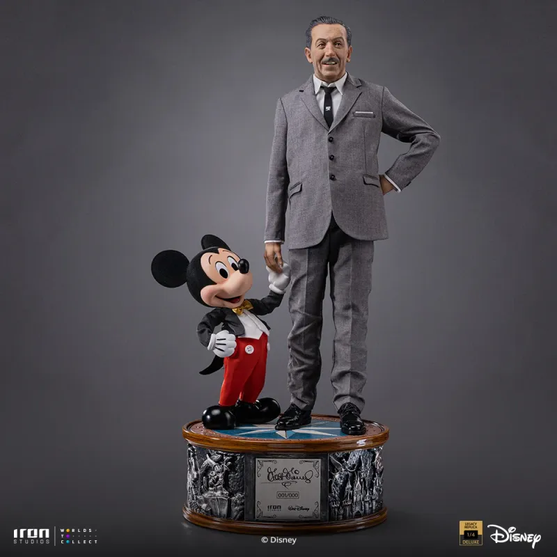 PRE-ORDER: Walt Disney & Mickey Mouse Disney Classics Legacy Replica 1/4 Scale By: Iron Studios *SHIPS SPRING 2027* NEW 2027