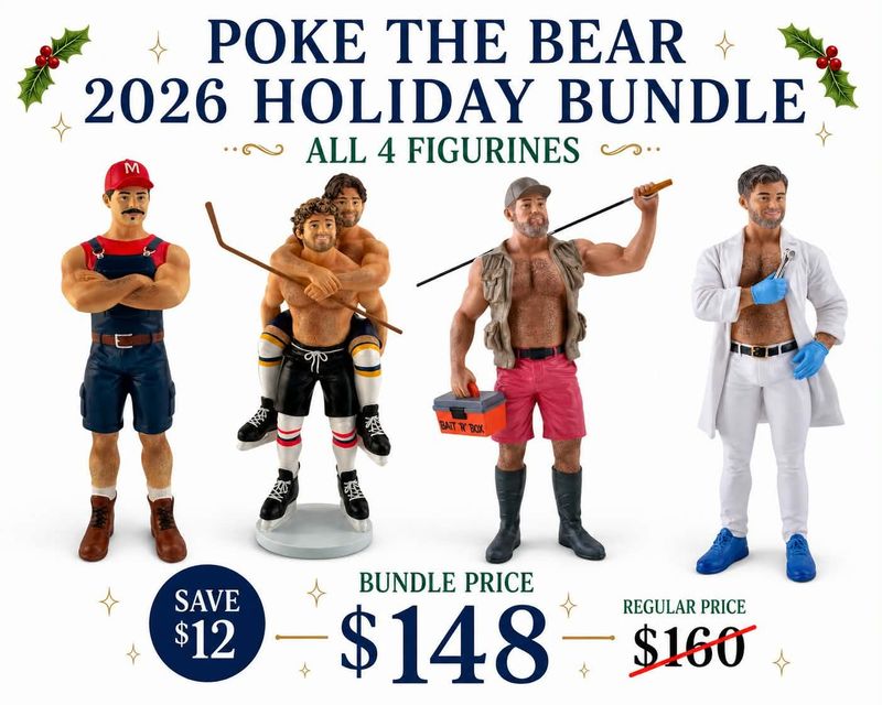 PRE-ORDER Complete 2026 Holiday Poke The Bear 4 Piece Ornaments By: Poke The Bear December Diamonds *SHIPS 11/2026* NEW 2026