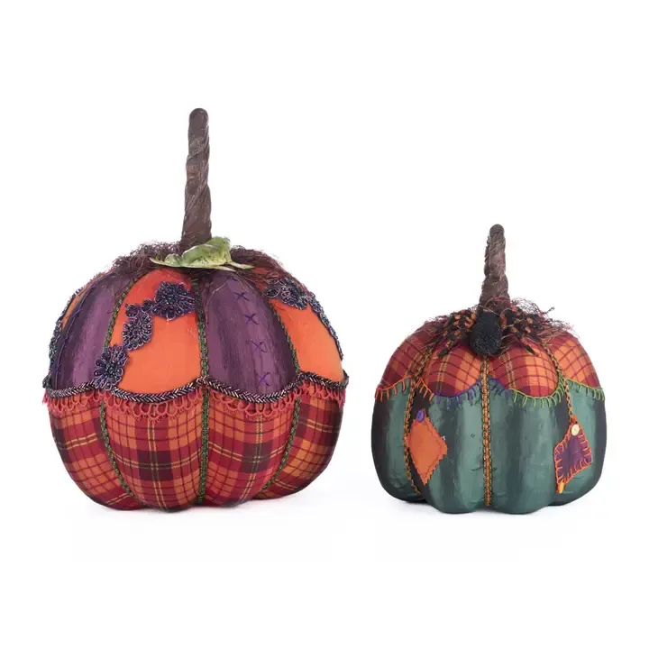 Broomstick Acres Pumpkins Set of 2 By: Katherine's Collection *SHIPS WITHIN 10 DAYS*