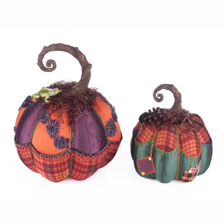 Broomstick Acres Pumpkins Set of 2 By: Katherine's Collection *SHIPS WITHIN 10 DAYS*