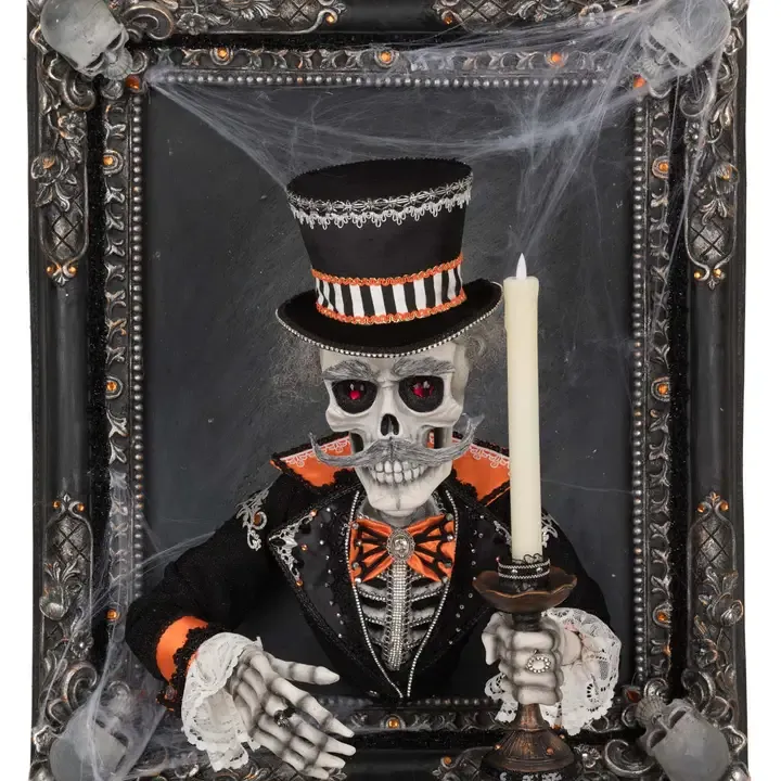 Great Grandpa Macabre Wall Piece with Candle By: Katherine's Collection *SHIPS WITHIN 10 DAYS*