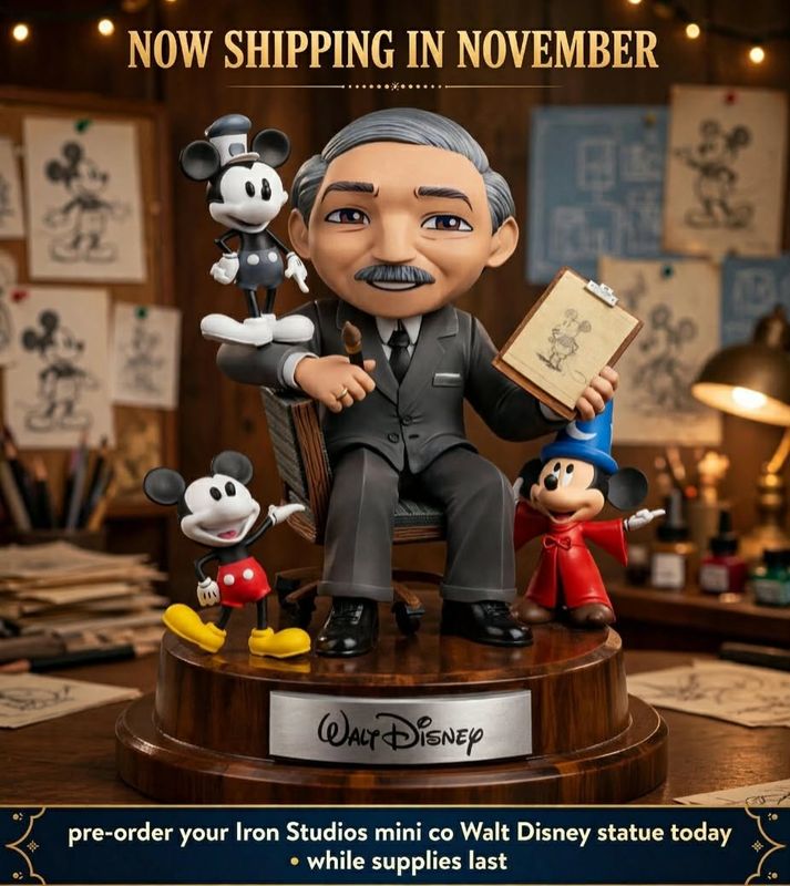 PRE-ORDER Walt Disney - Disney - Minico -By: Iron Studios *SHIPS 11/2026* NEW 2026