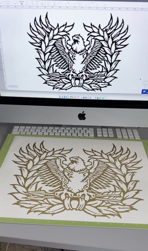 Modern Eaglerising Car Decal