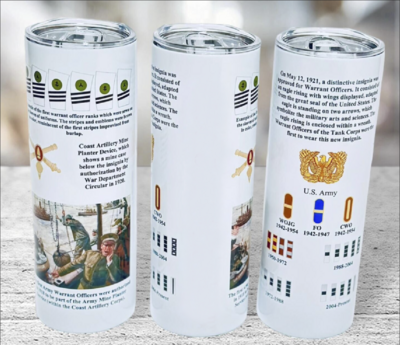 Warrant Officer Rank History Tumbler