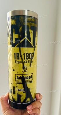 20oz CAT Oil Filter Skinny Tumbler