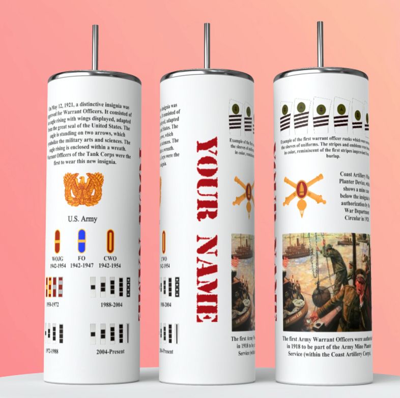 Warrant Officer Rank History Tumbler