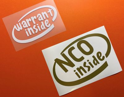 Warrant/NCO Car Decal