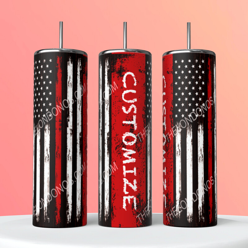 Custom/20 Oz First Responder/ US Flag Tumbler