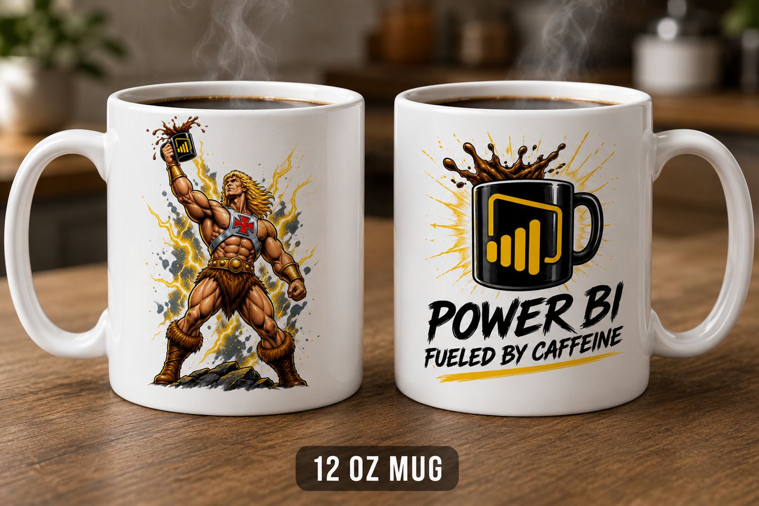 ⚡ Power BI Fueled by Caffeine™ 12 oz Coffee Mug