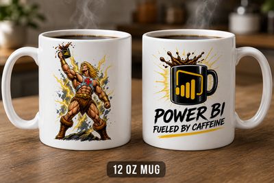 ⚡ Power BI Fueled by Caffeine™ 12 oz Coffee Mug