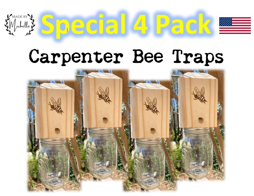 4 Pack - Carpenter Bee Traps
