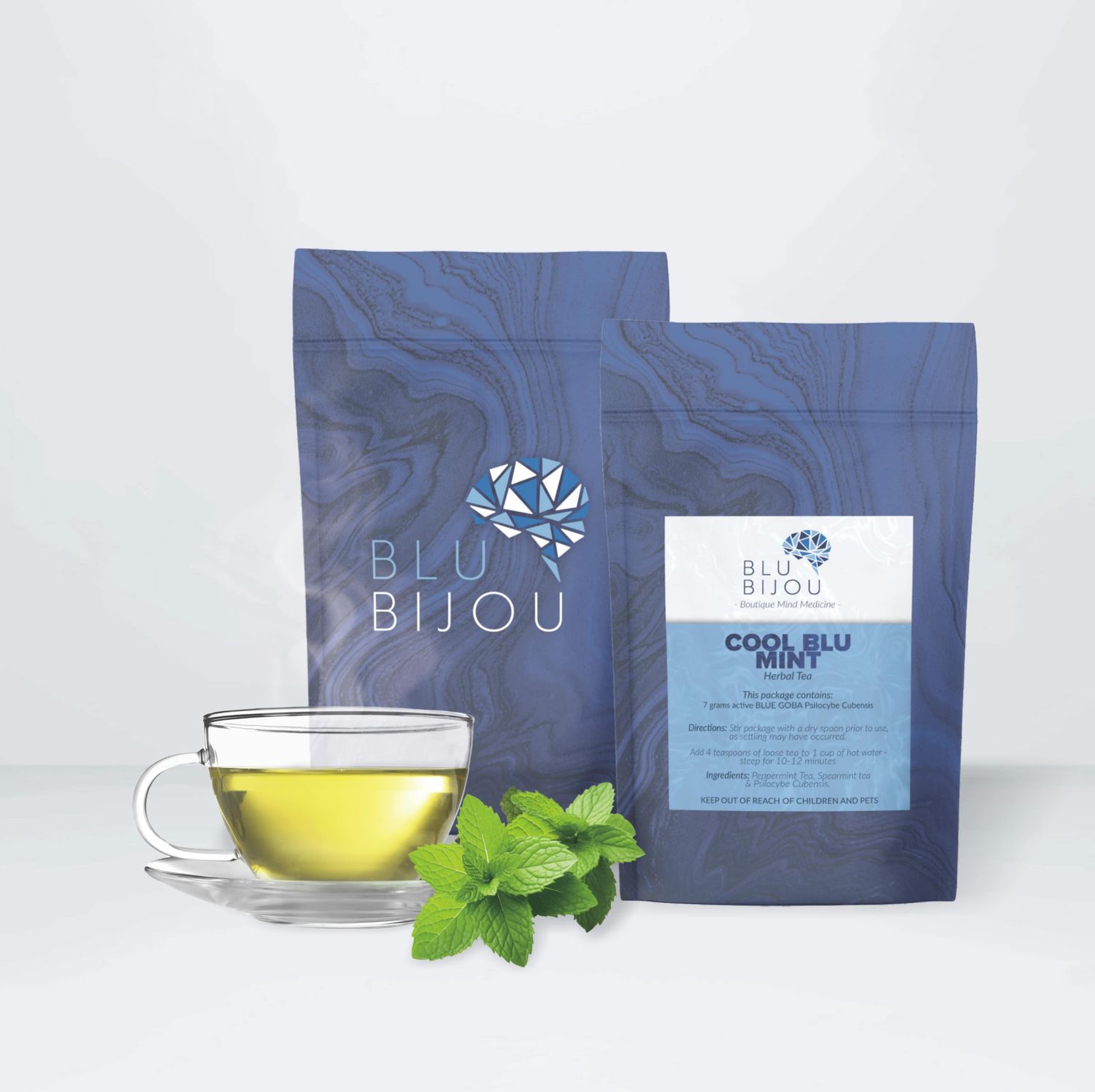BLU BIJOU Herbal Tea, Flavour: Cool Blu Mint