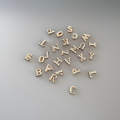 Gold Alphabet Letters