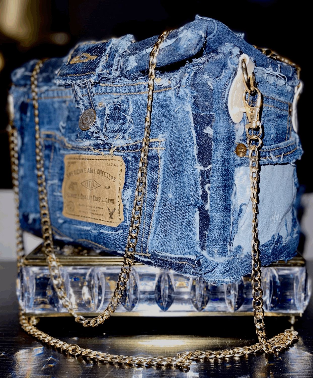 ONE OF ONE - HANDMADE AMERICAN EAGLE BOX BAG