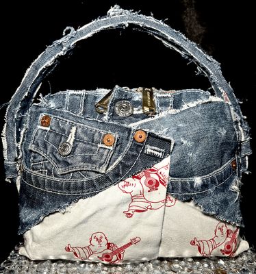 Handmade True Religion Jean Bag
