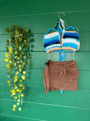 ALL THE COLORS OF THE SKY HANDMADE CROCHET TOP