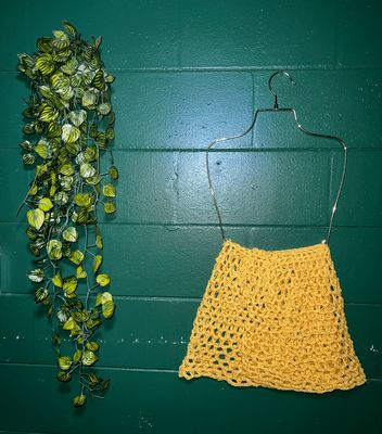 SUNFLOWER YELLOW HANDMADE CROCHET SKIRT